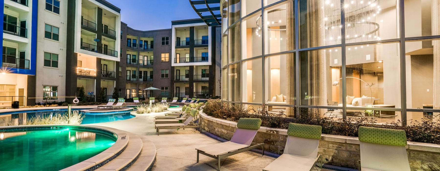 Poolside lounging area